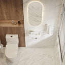Eridanus Rectangular Ceramic Bathroom Sink - White