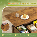 WLIVE Lift Up Coffee Table with 2 Drawers
