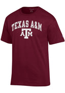 Champion Texas A&M Aggies Maroon Arch Mascot Short Sleeve T-Shirt