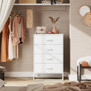 WLIVE 4-Drawer Minimalist Modern Wood Storage Chest