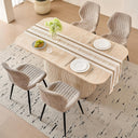 HJhomeheart Rectangular Dining Table - Yellow Travertine