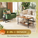 WLIVE 2 in 1 Nesting Coffee Table Set with Storage