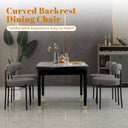 DYHOME Mid-Century Modern Dark Grey Dining Chairs Set of 2