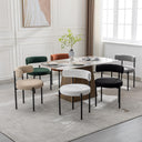 Forsalund Boucle Dining Chairs Set of 4 White