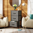 WLIVE 3 Drawer Chest of Drawers with Wooden Top