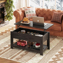 WLIVE Espresso Lift Top Coffee Table with Storage