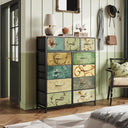 WLIVE 11-Drawer Tall Dresser with Fabric Drawers and Wood Top