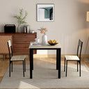 LERFAN Retro 3 Seater Dining Set with Square Table