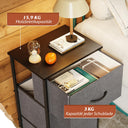 WLIVE 3 Drawer Chest of Drawers with Wooden Top