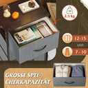 WLIVE Fabric Chest of Drawers with 4 Drawers - Dark Grey