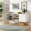 ARTPOWER Mid Century Modern White TV Stand
