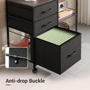 Devaise 3 Drawer Mobile File Cabinet with Open Storage Shelf