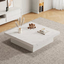Aliexpress Modern White Square Coffee Table - White Marble