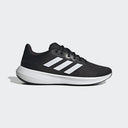 Adidas Runfalcon 3 black running shoes with breathable upper and classic 3-stripes design
