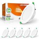 ALUSSO - LED Downlight Ceiling Lights, 5W 320lm, Warm White 3000K, 6 Pack