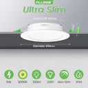 ALUSSO - LED Downlight Ceiling Lights, 5W 320lm, Warm White 3000K, 6 Pack