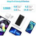 AMZ - Portable 12000mAh Power Bank With Fast Charging, Slim Design