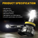 AUXITO - H11 Fog Light Bulbs 6500K White, 350% Brightness, Easy 8-min Install