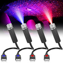 Transform your car with Acboor's 4-Piece LED Starry Sky Projector. Perfect for creating a relaxing atmosphere in your car, bedroom, or party. Keywords: starry sky projector, car interior light, LED night light