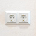 Adakat Flush-Mounted Socket Set - 2 Sockets + Frame in Pure White