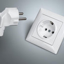 Adakat - Flush-Mounted Socket Set, All-in-One, 2 Sockets + Frame, Pure White