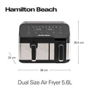 Hamilton Beach - Digital Air Fryer Dual Size 8.5L