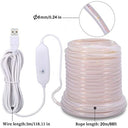 Afufu - 20m RGBY LED Tube Light, IP65 Waterproof, 8 Remote Modes, Timer