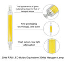 AgaShi - Dimmable R7S LED Bulbs, 20W Equivalent, Cool White 6000K, No-Flicker, Pack of 4