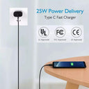 Ailkin - 25W Super Fast C-Type Charger with Cable for Samsung Galaxy Series Black