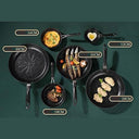 Aiyayou - Nonstick Saute Frying Pan with Wheat Stone Coating, Dishwasher Safe, Induction Compatible, 4.72in