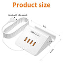 Alffreude - 25W USB C Charger with 4 Ports & 1.5m Cable for Devices