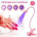 Aoraem - 3W Flexible Gooseneck LED Nail Lamp for Quick Gel Curing, Portable Design