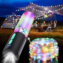 33Ft Camping String Lights with Lantern, 4000mAh Charger, IPX6 Waterproof