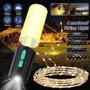 Audles - 33Ft Camping String Lights with Lanterns, 4000mAh Charger, IPX6 Waterproof