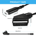 Axfee - Scart to HDMI Converter, 720/1080p Support, Audio/Video Adapter