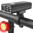 BIKIL - USB C Rechargeable Bike Lights Set, 2400 Lumen Front and Back Light