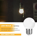 Belaufe - E27 LED Globe Bulb 3W, 3000K Warm White, Non-Dimmable, Pack of 10