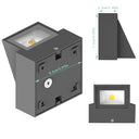 Benma - 8W LED Wall Light Pack of 2, IP65 Waterproof, Warm White 3000K