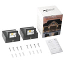 Benma - 8W LED Wall Light Pack of 2, IP65 Waterproof, Warm White 3000K
