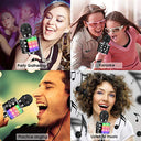 BlueFire - 4 in 1 Karaoke Wireless Microphone with LED Lights, Portable for Kids