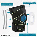 Bodyprox - Knee Brace with Side Stabilizers, Patella Gel Pads, Adjustable Sizes