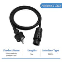 Bqweun - 5m Solar Connection Cable for Balcony Power Plant, Schuko to EU Socket