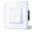 Bseed Electrical Wall Light Switch with Glass Faceplate