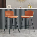 BW GROUP LONDON Velvet Bar Chairs Set of 2