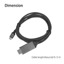 CamKpell - Type C USB-C to HDMI 4K Cable, 1.2 in 1 Function, Black