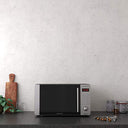 Cecotec - 20L Stainless Steel Microwave with Grill, 700W Power, Elegant Design