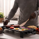 Cecotec - 2600W Electric Griddle with Durable Aluminium Plate, Black Finish