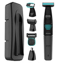 Discover the Cecotec 5-in-1 Waterproof Multifunction Razor with 60 min autonomy. Perfect for body and face grooming. Easy to clean and use. Keywords: multifunction razor, waterproof, grooming