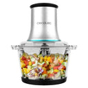 Effortlessly chop, cut, and blend with the Cecotec 500W Electric Food Chopper. Featuring a 4-blade stainless steel design, 2 speeds, and a 500g glass bowl. Ideal for meal prep! Keywords: electric food chopper, stainless steel, glass bowl