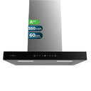 Cecotec 60 cm Glass Black Extractor with LED Light and Touch Control